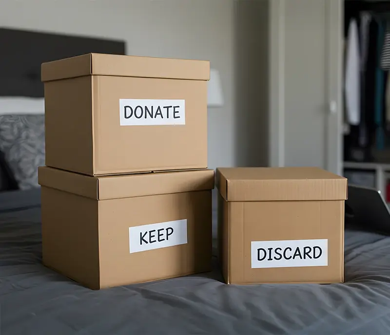 Moving boxes with labels